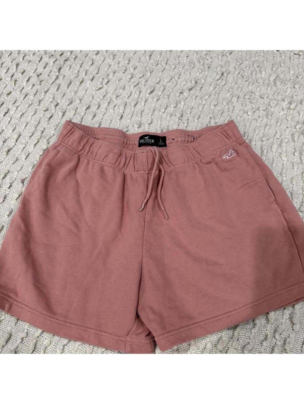 Hollister Pink Drawstring Waist Shorts Size Large